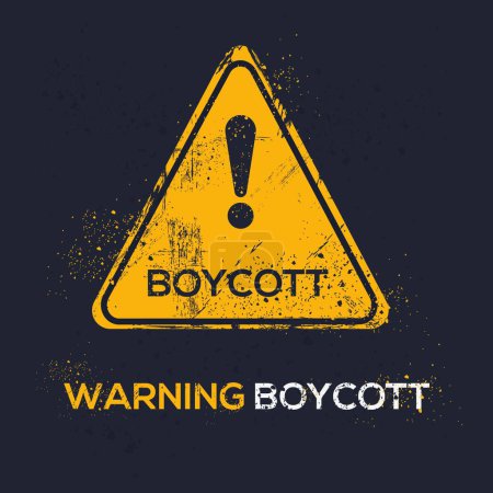 Téléchargez les illustrations : Stop (Boycott) Panneau d'avertissement, illustration vectorielle. - en licence libre de droit