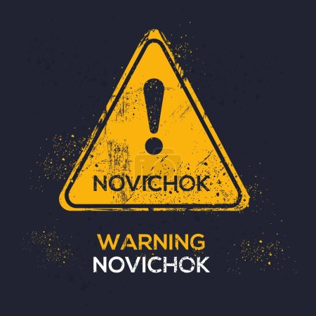 Illustration for (Novichok) Warning sign, vector illustration. - Royalty Free Image