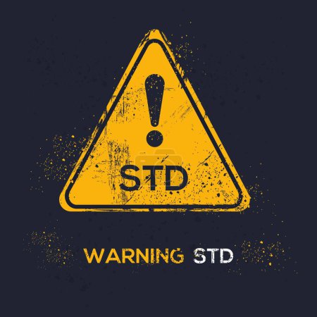Illustration for (STD) Warning sign, vector illustration. - Royalty Free Image