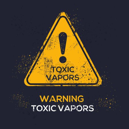 Illustration for (Toxic Vapors) Warning sign, vector illustration. - Royalty Free Image