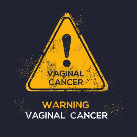 Illustration for (Vaginal cancer) Warning sign, vector illustration. - Royalty Free Image