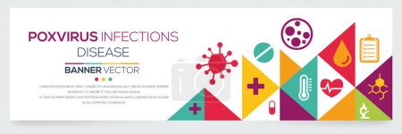 Illustration for Poxvirus Infections disease banner design - Royalty Free Image