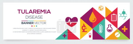 Illustration for Tularemia disease banner design - Royalty Free Image