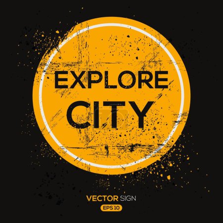 Ilustración de (Explorar ciudad) diseño, ilustración vectorial. - Imagen libre de derechos