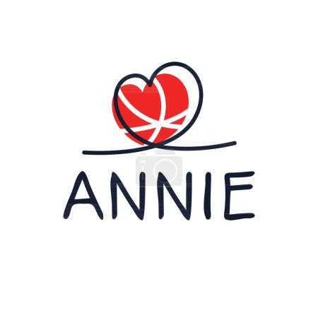 Ilustración de Nombre creativo (Annie), ilustración vectorial. - Imagen libre de derechos
