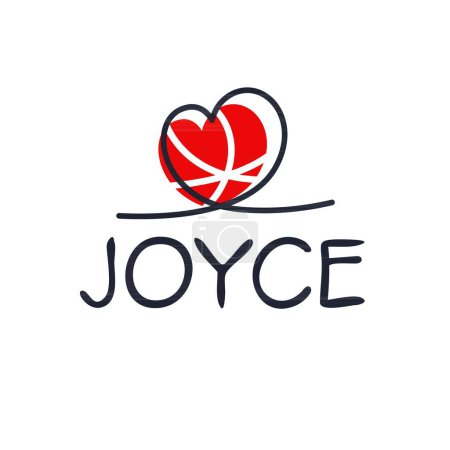 Illustration for (Joyce) Calligraphy name, Vector illustration. - Royalty Free Image