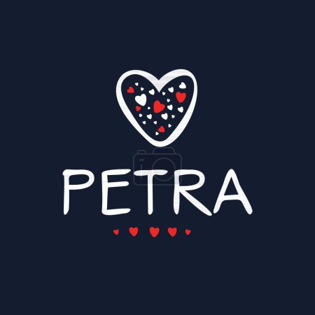Téléchargez les illustrations : Nom créatif (Petra), Illustration vectorielle. - en licence libre de droit