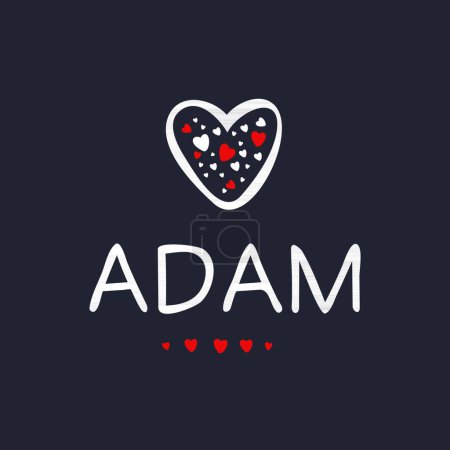 Illustration for Creative (Adam) name, Vector illustration. - Royalty Free Image