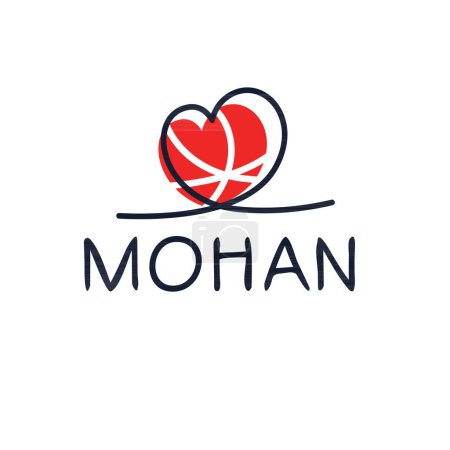 Illustration for Creative (Mohan) name, Vector illustration. - Royalty Free Image
