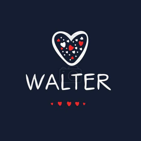 Illustration for (Walter) name, Vector illustration. - Royalty Free Image