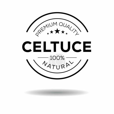 Illustration for (Celtuce), Celtuce label, vector illustration. - Royalty Free Image