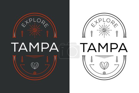 Illustration for Explore Tampa Design, Vector illustration. - Royalty Free Image