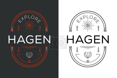 Ilustración de Explora el diseño de Hagen, ilustración vectorial. - Imagen libre de derechos