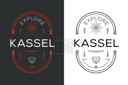 Téléchargez les illustrations : Explorer Kassel Design, Illustration vectorielle. - en licence libre de droit