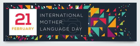 Ilustración de Día Internacional de la Lengua Materna, 21 de febrero. - Imagen libre de derechos