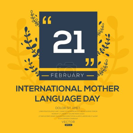 Ilustración de Día Internacional de la Lengua Materna, 21 de febrero. - Imagen libre de derechos