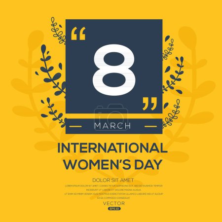 Ilustración de Día Internacional de la Mujer, 8 de marzo - Imagen libre de derechos