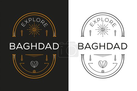 Ilustración de Explora Bagdad Diseño, ilustración vectorial. - Imagen libre de derechos