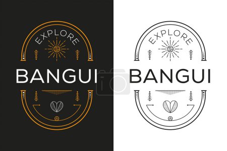 Ilustración de Explora Bangui Design, ilustración vectorial. - Imagen libre de derechos
