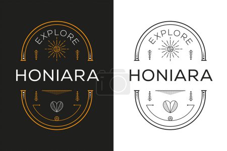 Illustration for Explore Honiara Design, Vector illustration. - Royalty Free Image