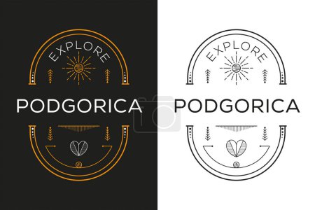 Illustration for Explore Podgorica Design, Vector illustration. - Royalty Free Image