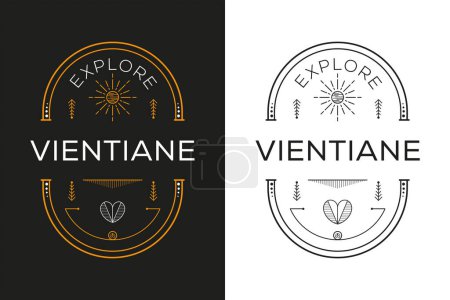 Illustration for Explore Vientiane Design, Vector illustration. - Royalty Free Image