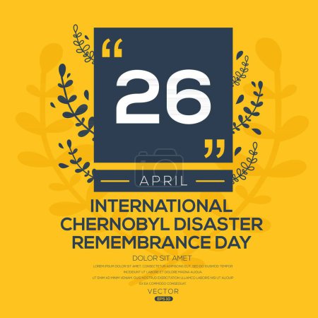Illustration for International Chernobyl Disaster Remembrance Day, held on 26 April. - Royalty Free Image
