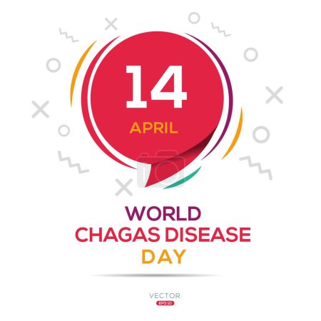 Illustration for World Chagas Disease Day, held on 14 April. - Royalty Free Image