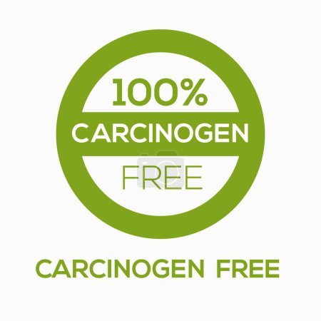 Carcinogen free label sign, vector illustration.