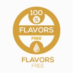 Flavors free label sign, vector illustration.