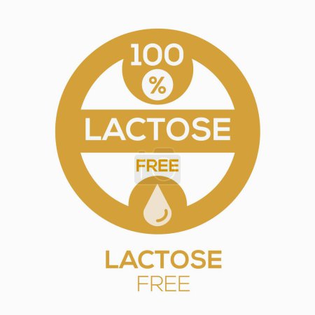 Illustration for Lactose free label sign, vector illustration. - Royalty Free Image