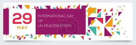 Illustration for International Day of UN Peacekeepers, held on 29 May. - Royalty Free Image