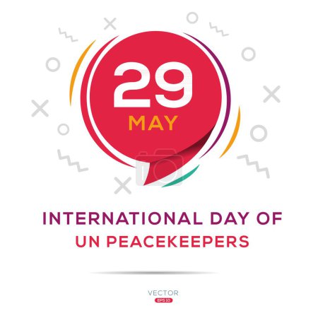Ilustración de Día Internacional de los Pacificadores de la ONU, celebrado el 29 de mayo. - Imagen libre de derechos