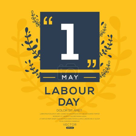Ilustración de Día del Trabajo, 1 de mayo. - Imagen libre de derechos