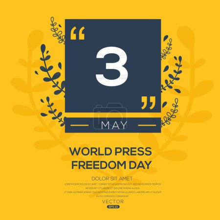Téléchargez les illustrations : Journée mondiale de la liberté de la presse, le 3 mai. - en licence libre de droit