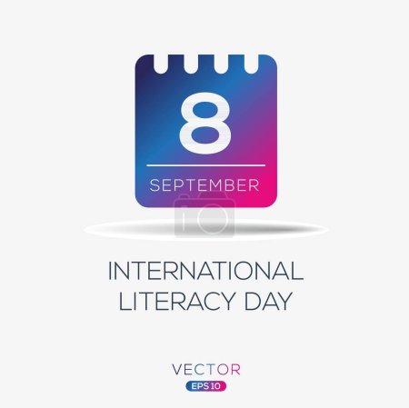 Téléchargez les illustrations : Journée internationale de l'alphabétisation, le 8 septembre. - en licence libre de droit