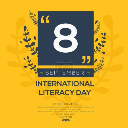 Téléchargez les illustrations : Journée internationale de l'alphabétisation, le 8 septembre. - en licence libre de droit