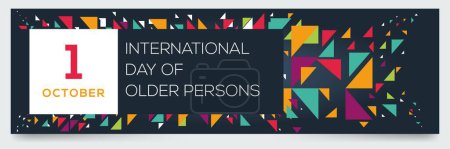 Illustration for International older persons day, held on 1 October. - Royalty Free Image