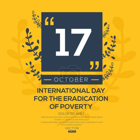 Téléchargez les illustrations : Journée internationale pour l'élimination de la pauvreté, tenue le 17 octobre. - en licence libre de droit