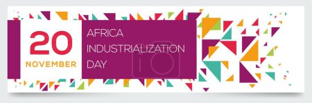 Téléchargez les illustrations : Journée africaine de l'industrialisation, le 20 novembre. - en licence libre de droit