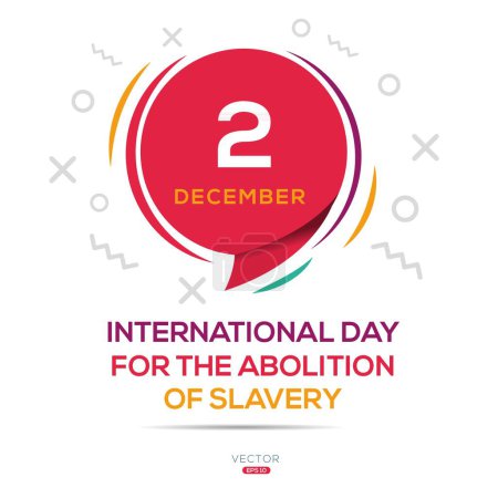 Ilustración de Día Internacional de la Abolición de la Esclavitud, celebrado el 2 de diciembre. - Imagen libre de derechos