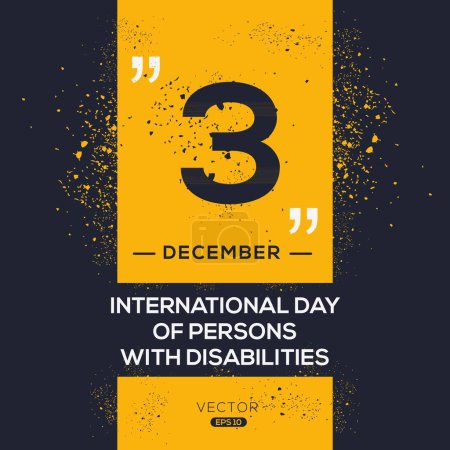 Illustration for International Day of Persons with Disabilities, held on 3 December. - Royalty Free Image