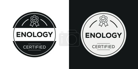 Illustration for Enology Certified badge, vector illustration. - Royalty Free Image
