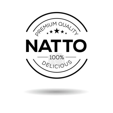 Ilustración de Natto Creative sticker Diseño, ilustración vectorial. - Imagen libre de derechos