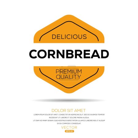 Cornbread sticker Design, vector illustration.