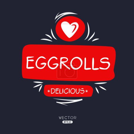 Illustration for Eggrolls sticker Design, vector illustration. - Royalty Free Image
