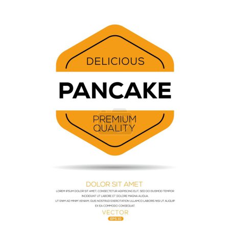 Illustration for Pancakes sticker Design, vector illustration. - Royalty Free Image