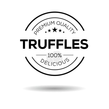 Truffles sticker Design, vector illustration.
