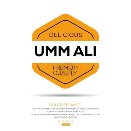 Illustration for Umm ali sticker Design, vector illustration. - Royalty Free Image