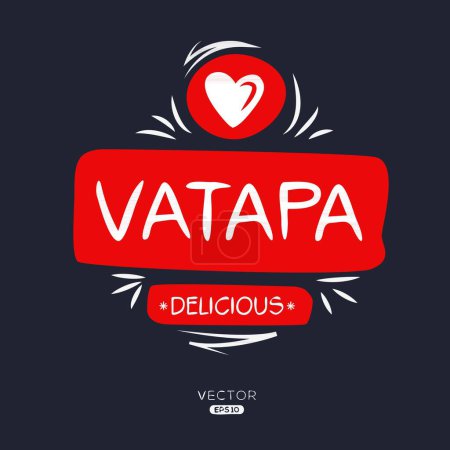 Téléchargez les illustrations : Sticker Vatapa Design, illustration vectorielle. - en licence libre de droit